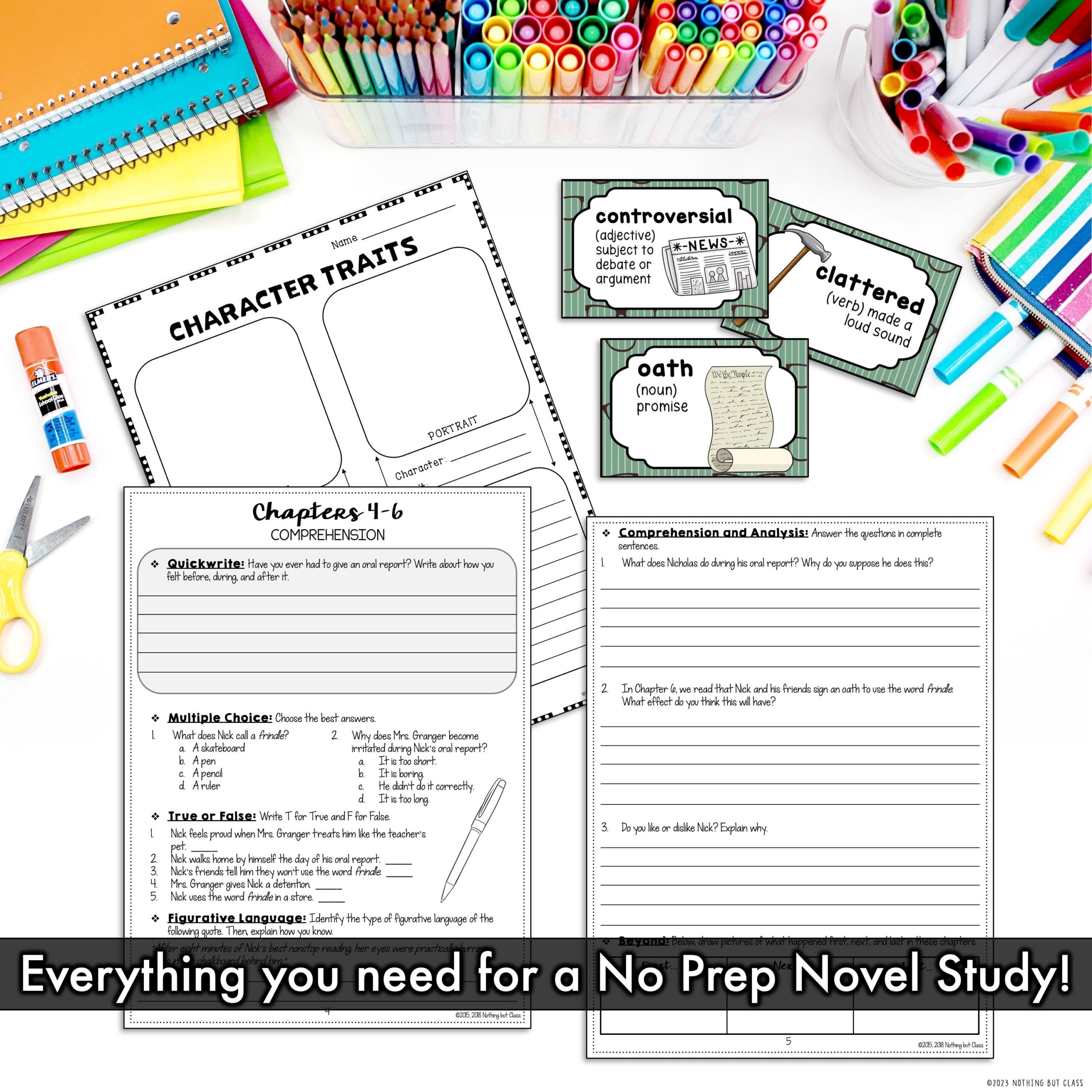 Frindle Novel Study Unit Literature Guide Comprehension Worksheets ELA Homeschool Unit Study Etsy Frindle Novel Study Unit Literature Guide Comprehension Worksheets ELA Homeschool Unit Study Etsy