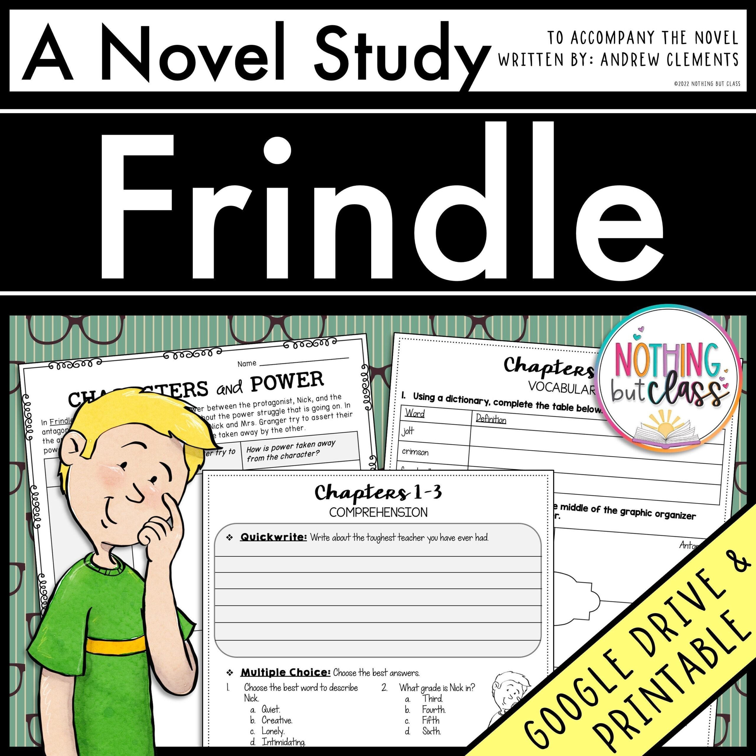 Frindle Novel Study Unit Literature Guide Comprehension Worksheets ELA Homeschool Unit Study Etsy Frindle Novel Study Unit Literature Guide Comprehension Worksheets ELA Homeschool Unit Study Etsy