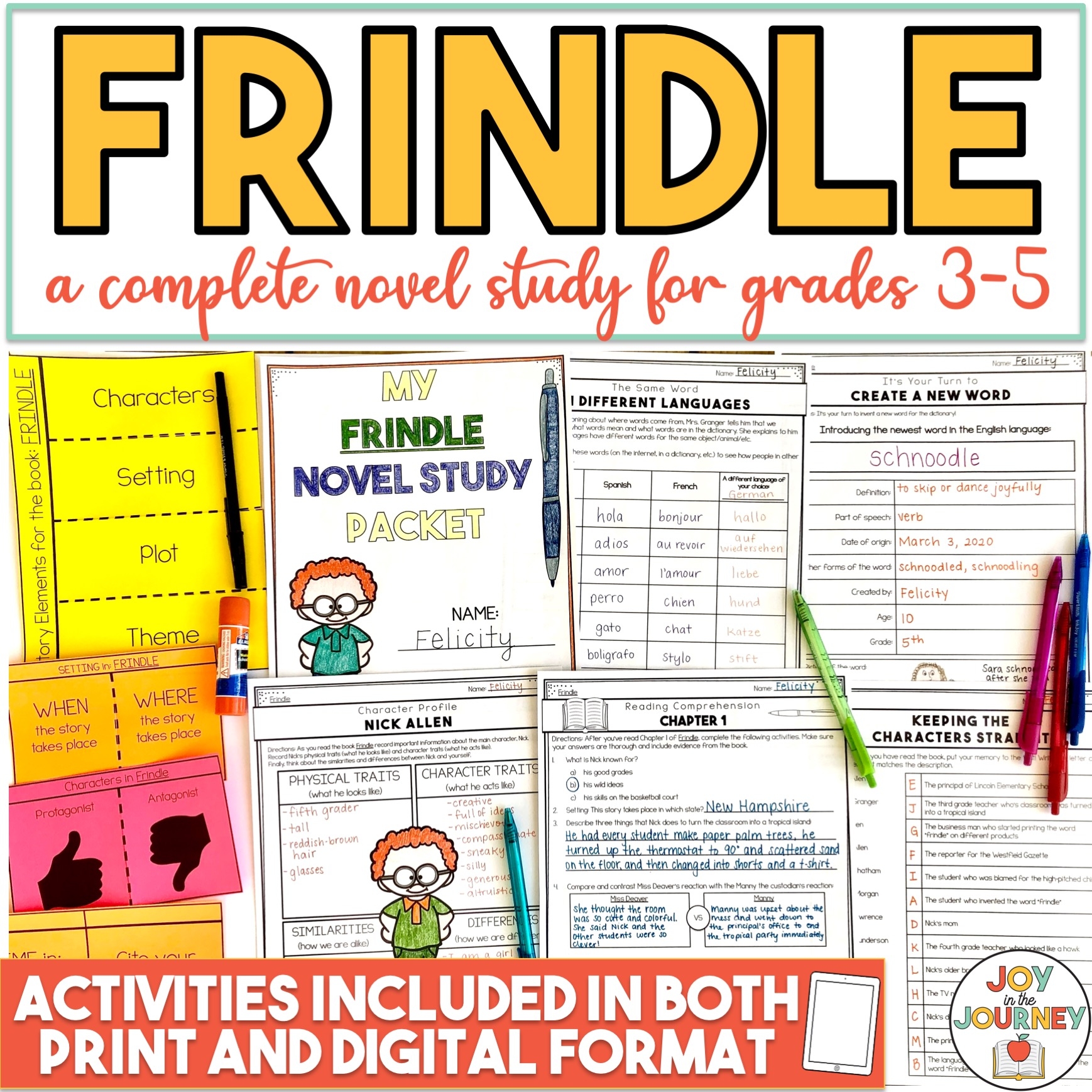 Free Printable Frindle Worksheets Free Printable Frindle Worksheets