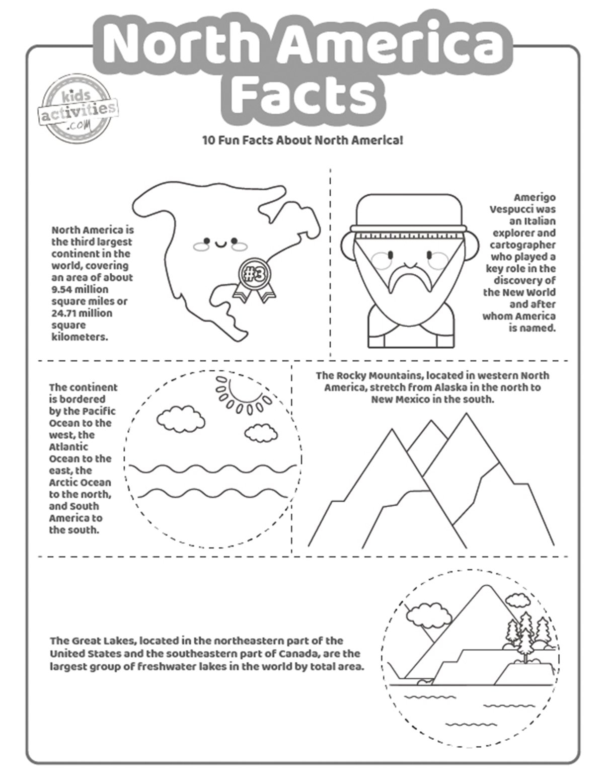 Fun Facts About North America Free Printables Kids Activities Blog
