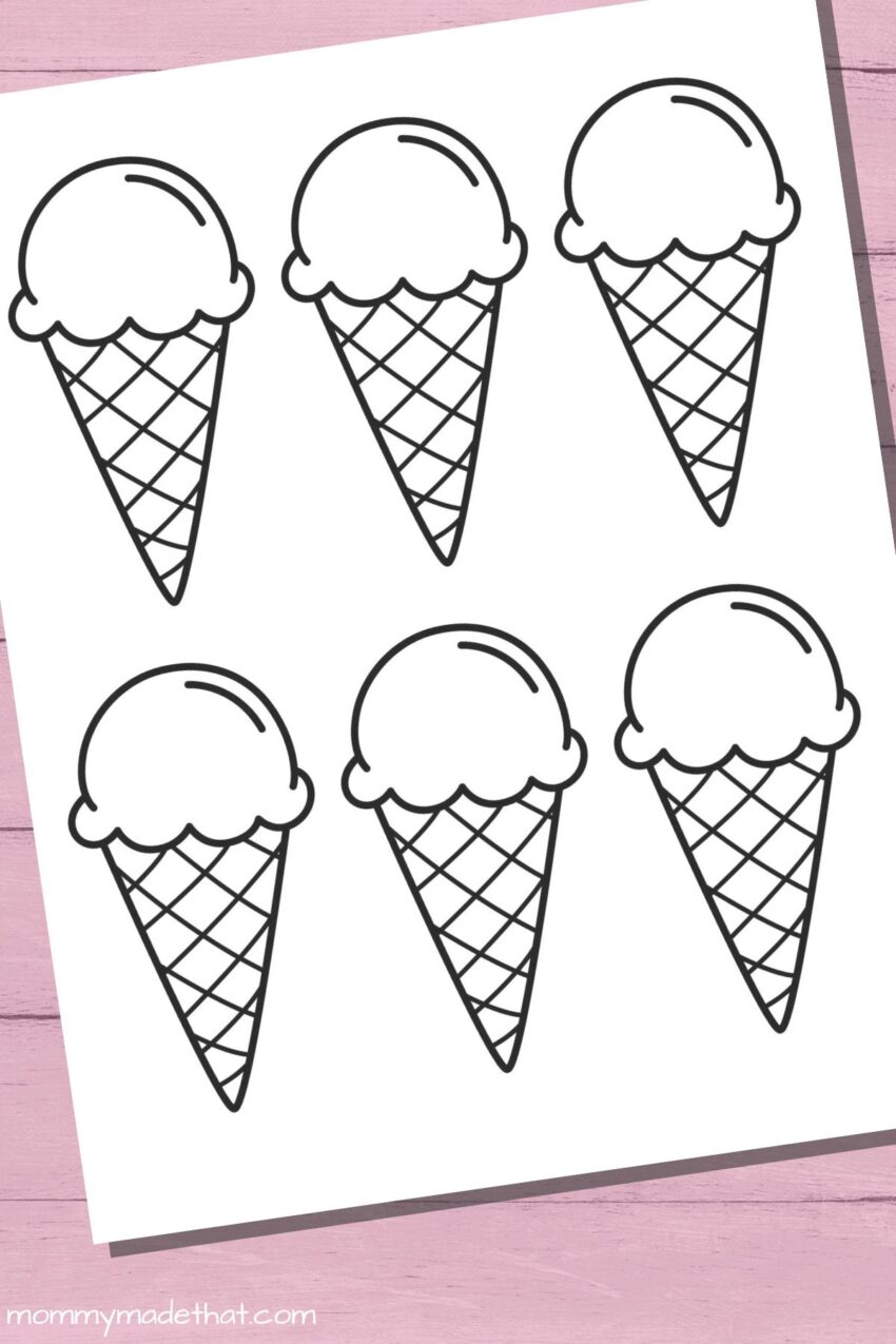 Fun Ice Cream Cone Templates For Crafts U0026 Coloring Worksheets Library