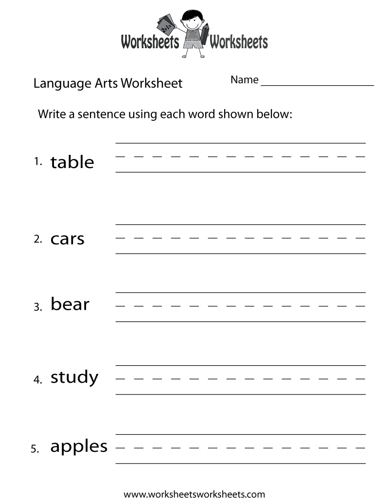 Fun Language Arts Worksheet Worksheets Worksheets Fun Language Arts Worksheet Worksheets Worksheets