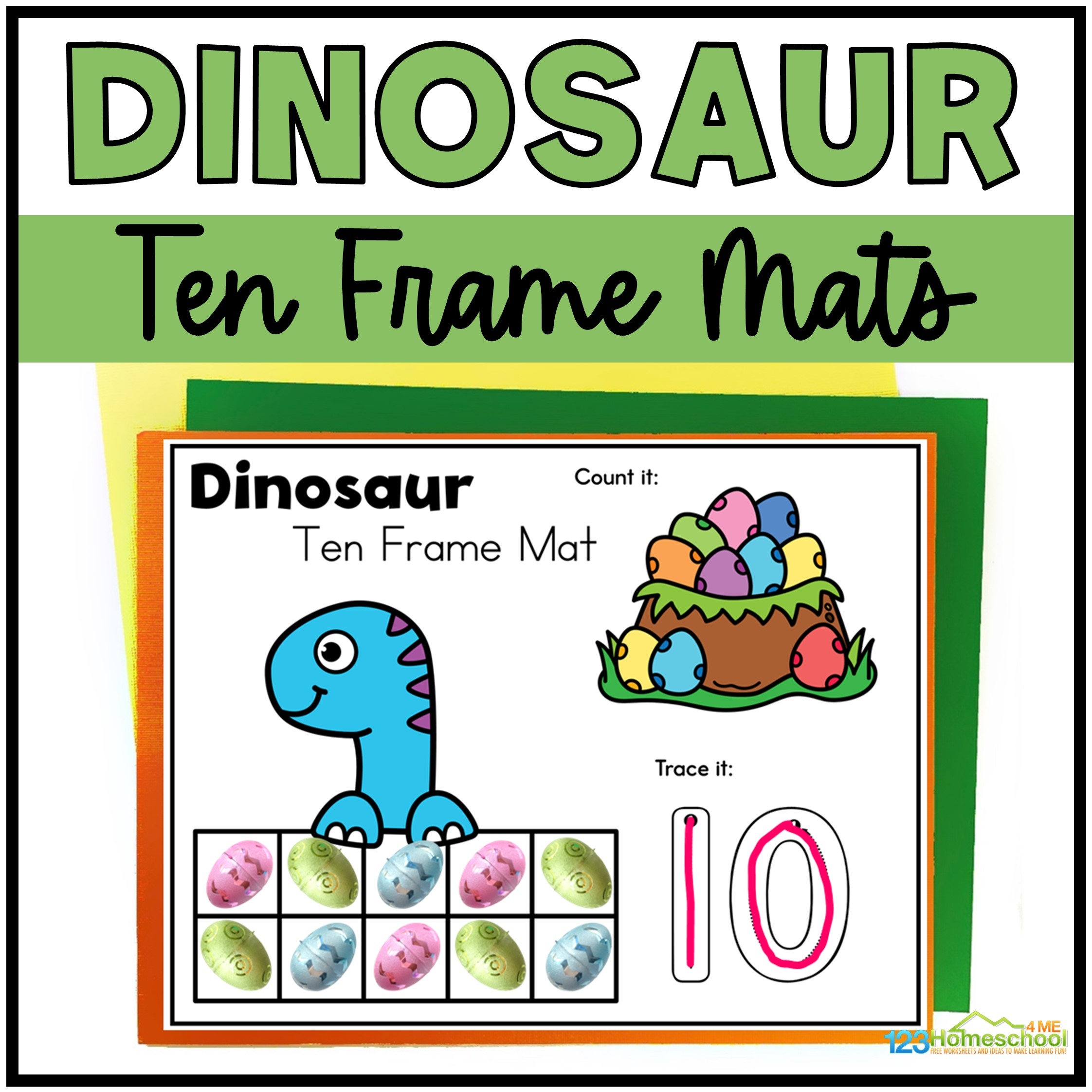 Fun Math For Dino Lovers With Dinosaur Ten Frame Activity FREE Fun Math For Dino Lovers With Dinosaur Ten Frame Activity FREE