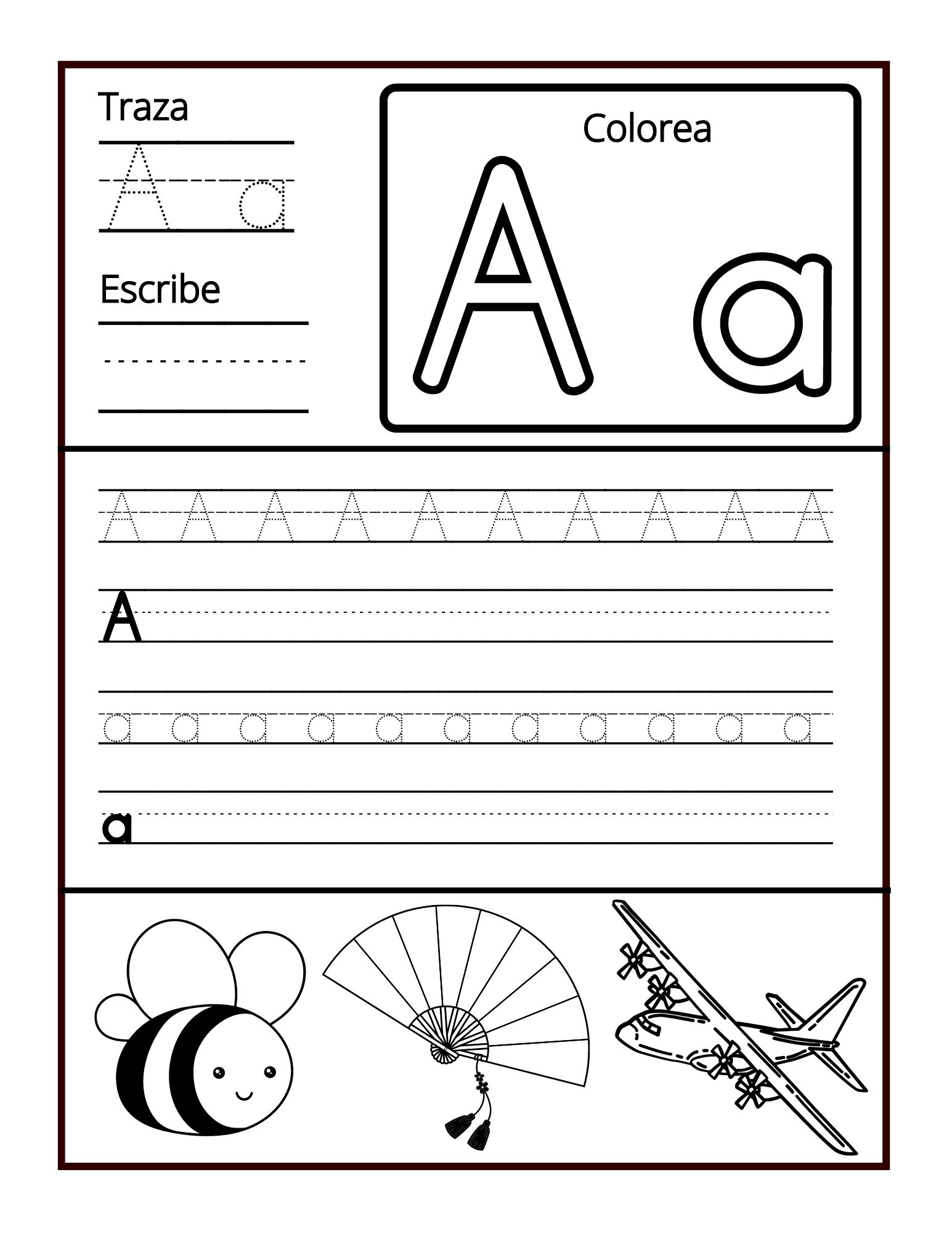 Fun Spanish ABC Worksheets For Kids Trace Write And Color Fun Spanish ABC Worksheets For Kids Trace Write And Color