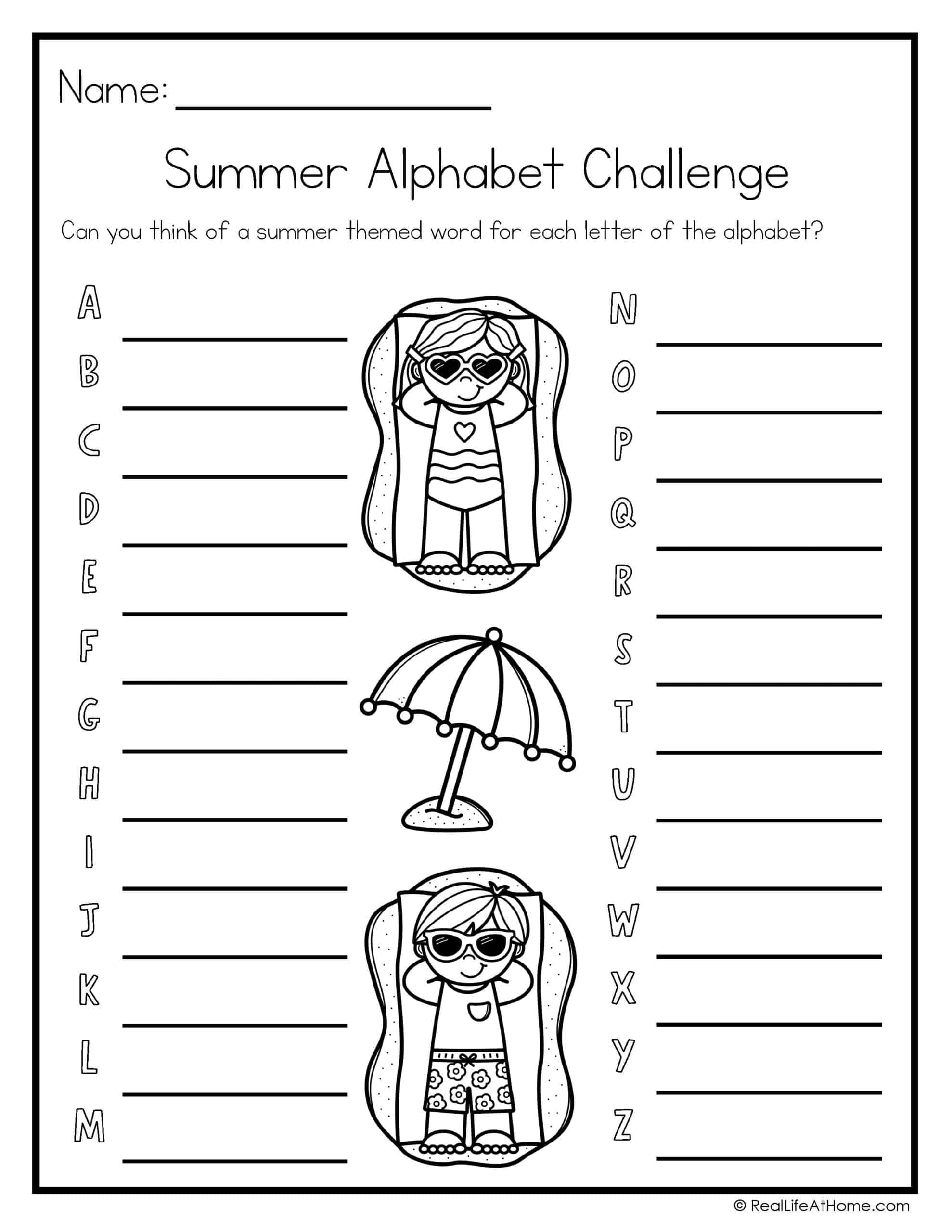 Summer Worksheets Free Printables