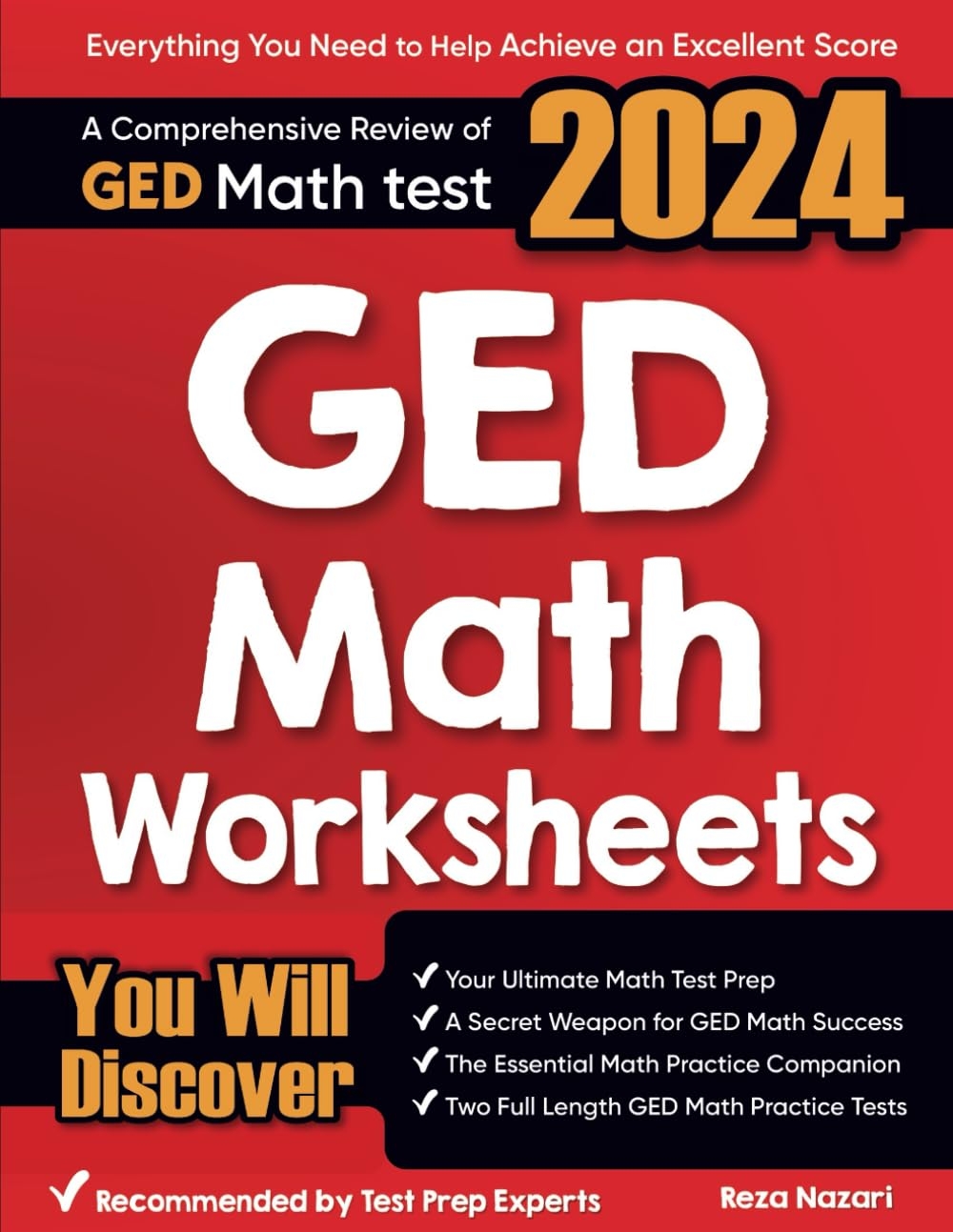GED Math Worksheets A Comprehensive Review Of GED Math Test Nazari Reza 9781637197080 Amazon Books