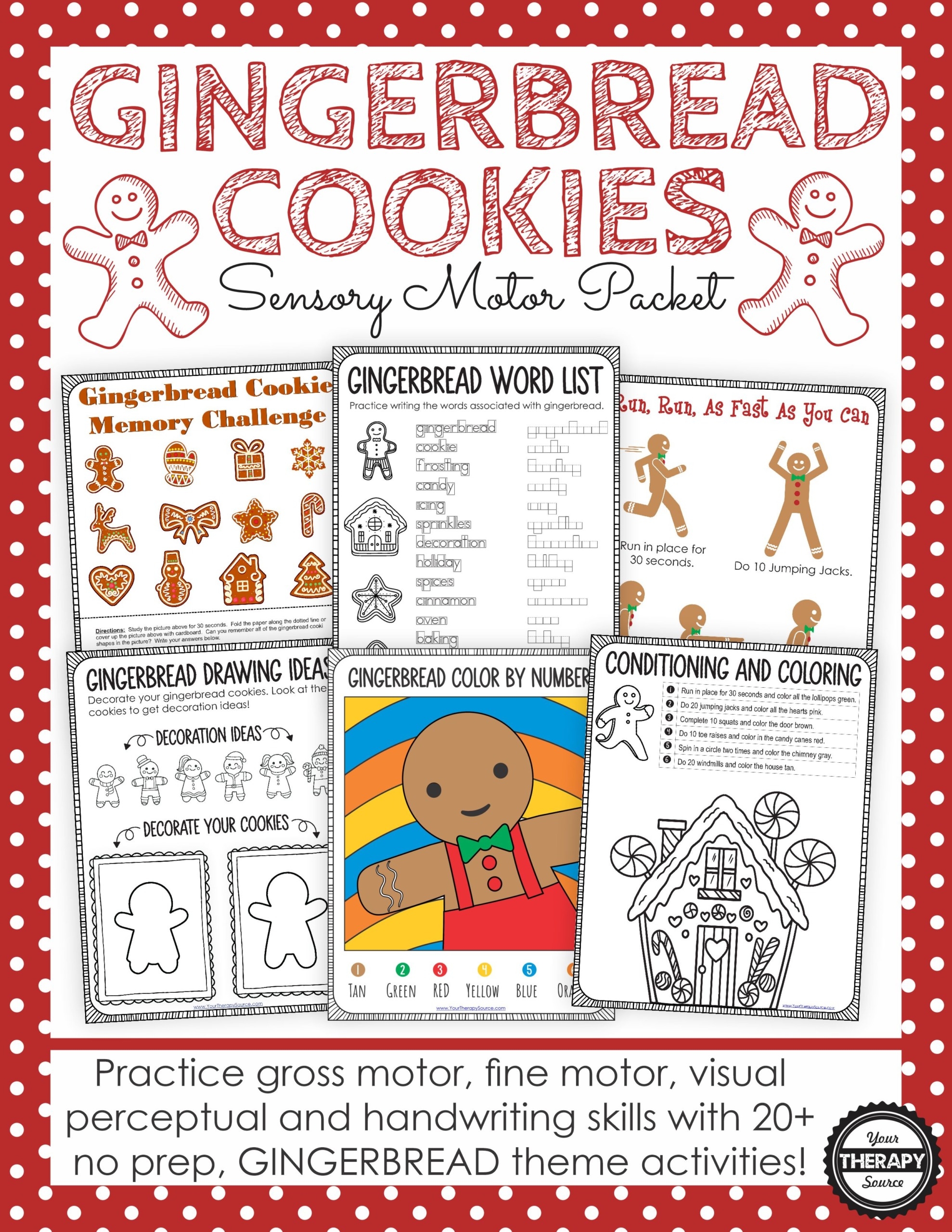 Gingerbread Worksheets Your Therapy Source Gingerbread Worksheets Your Therapy Source