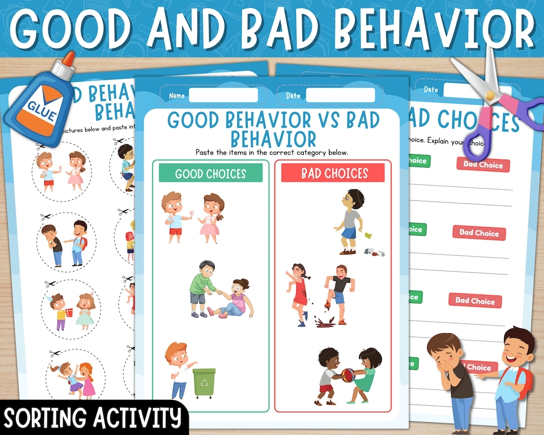 Good And Bad Behavior Sorting Activity Cut And Paste Good Vs Bad Manners Printable Worksheets Behavior Picture Sort Digital Download Etsy Good And Bad Behavior Sorting Activity Cut And Paste Good Vs Bad Manners Printable Worksheets Behavior Picture Sort Digital Download Etsy