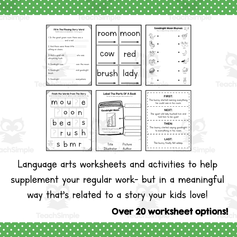Goodnight Moon Picture Book Study By Teach Simple