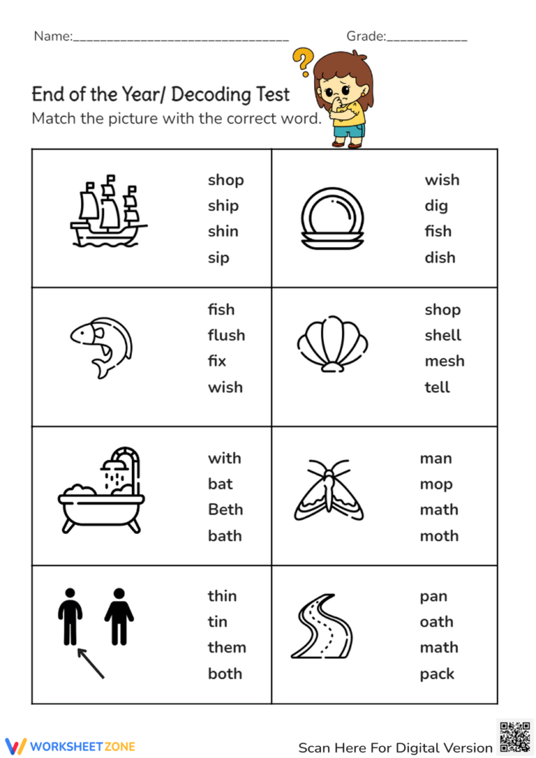 Grade 1 Decoding Words Worksheets 2025