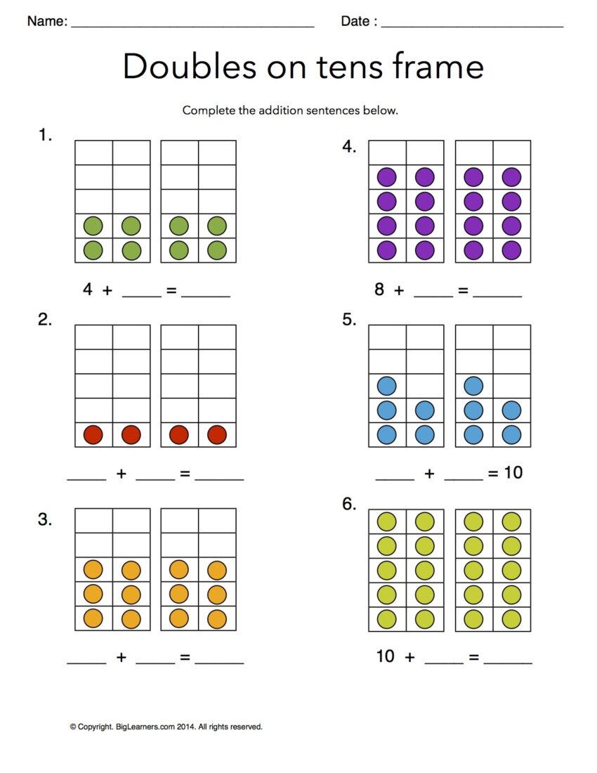 Grade 1 Free Common Core Math Worksheets Biglearners