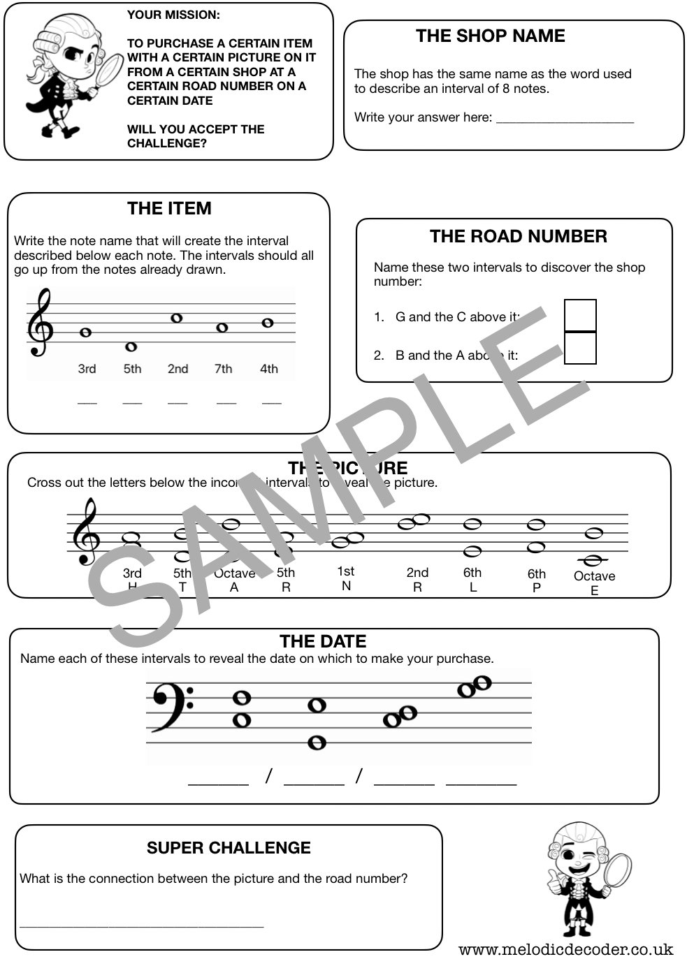Grade 1 Music Theory Worksheet Bundle Melodic Decoder Music Theory