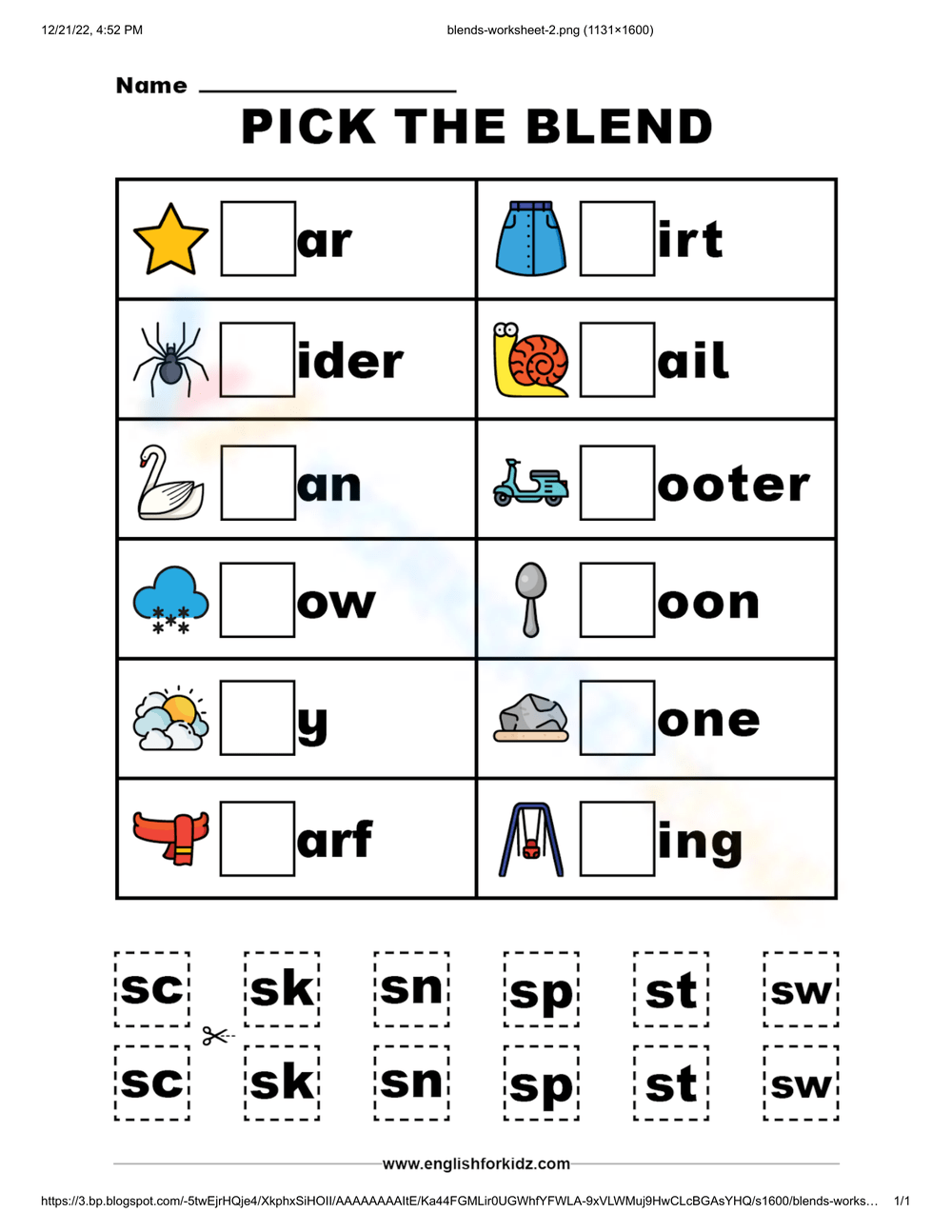 Free Blending Worksheets For Second Grade Free Blending Worksheets For Second Grade