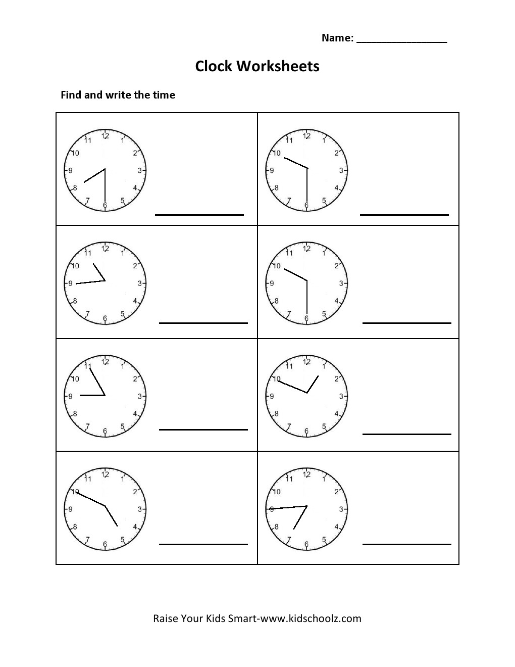 Printable Clock Worksheet Grade 2 Printable Clock Worksheet Grade 2