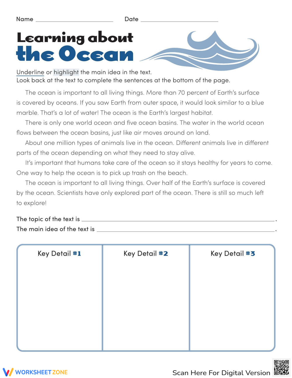 Main Idea Worksheets Grade 2 Free Main Idea Worksheets Grade 2 Free