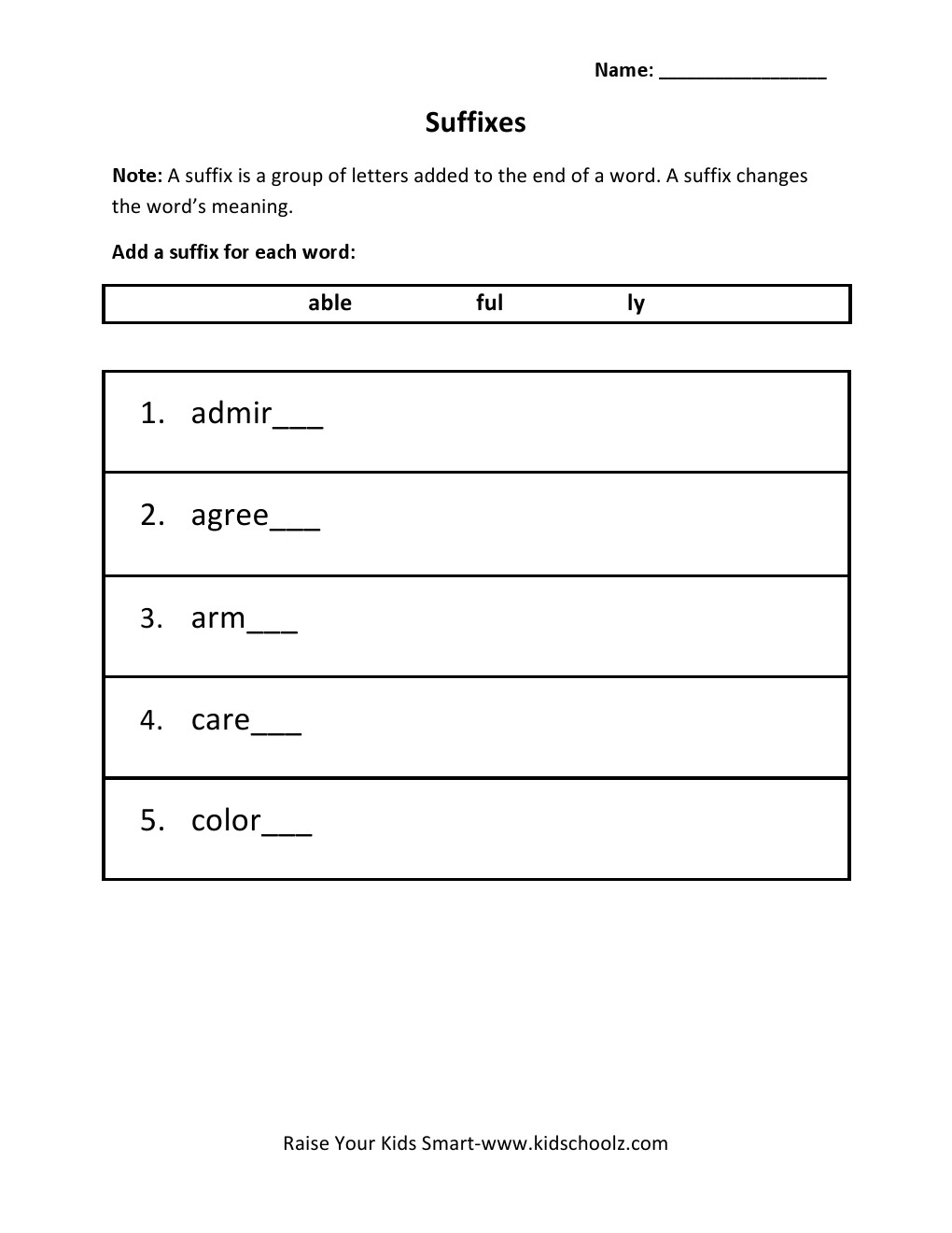 Grade 2 Suffix Worksheet 1 Kidschoolz Worksheets Library Grade 2 Suffix Worksheet 1 Kidschoolz Worksheets Library