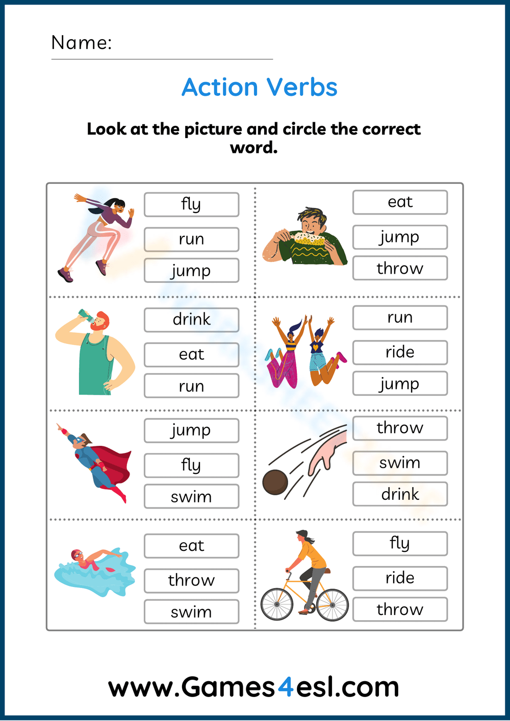 Grade 2 Verbs Worksheets
