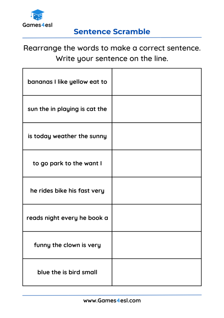 Grade 2 Worksheets Games4esl