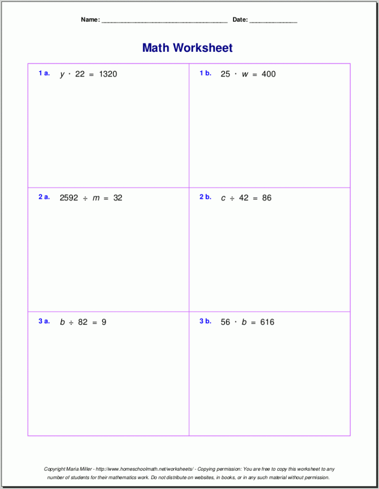 Grade 5 Multiplication Worksheets