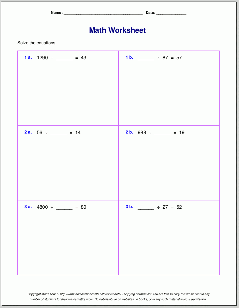 Grade 5 Multiplication Worksheets Grade 5 Multiplication Worksheets