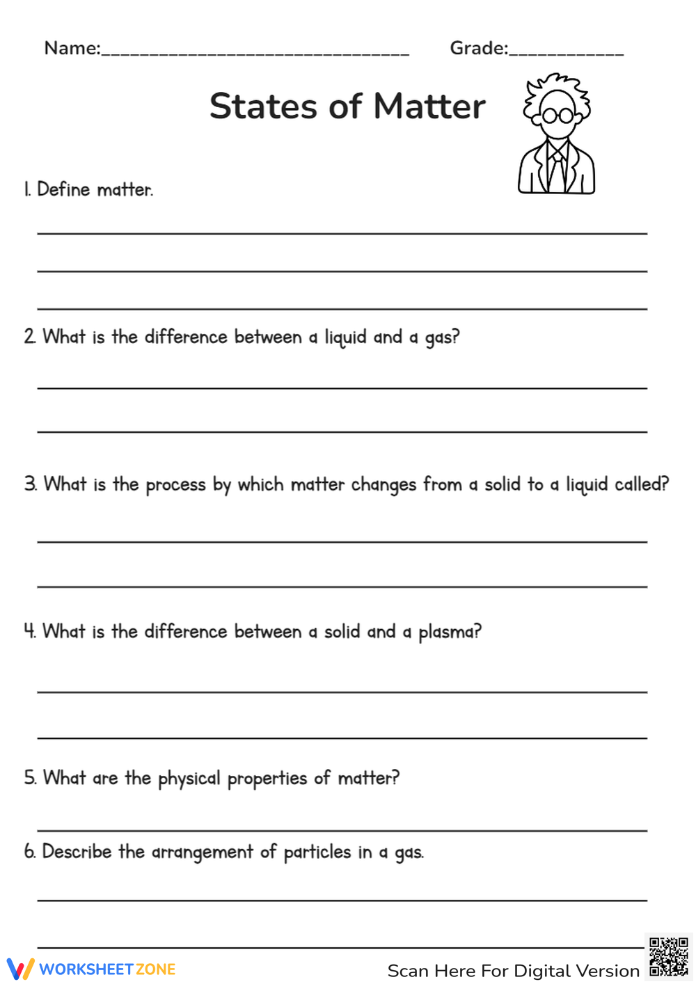 Grade 7 Science Worksheets