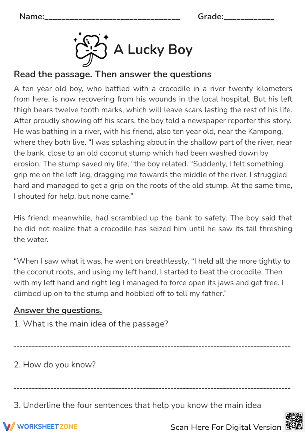 Grade 7 Short Story Worksheets 2025