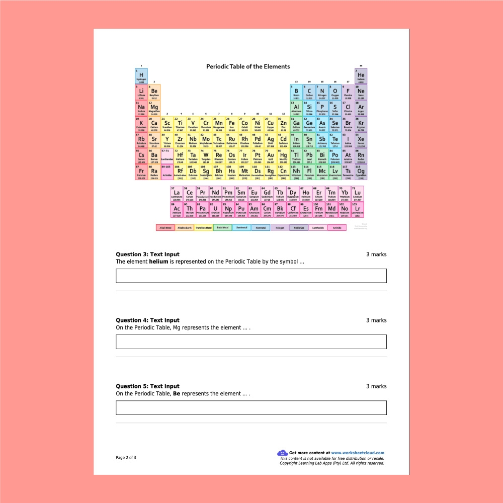 Grade 8 Natural Science Pack WorksheetCloud
