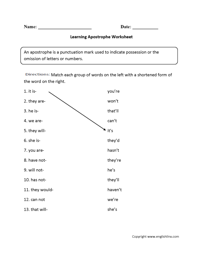 Grammar Worksheets Punctuation Worksheets