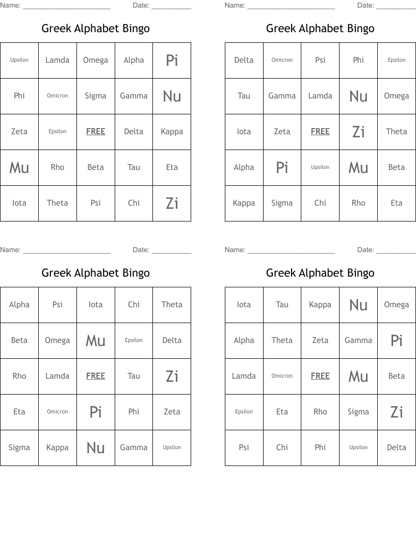 Greek Alphabet Printable Worksheet Greek Alphabet Printable Worksheet