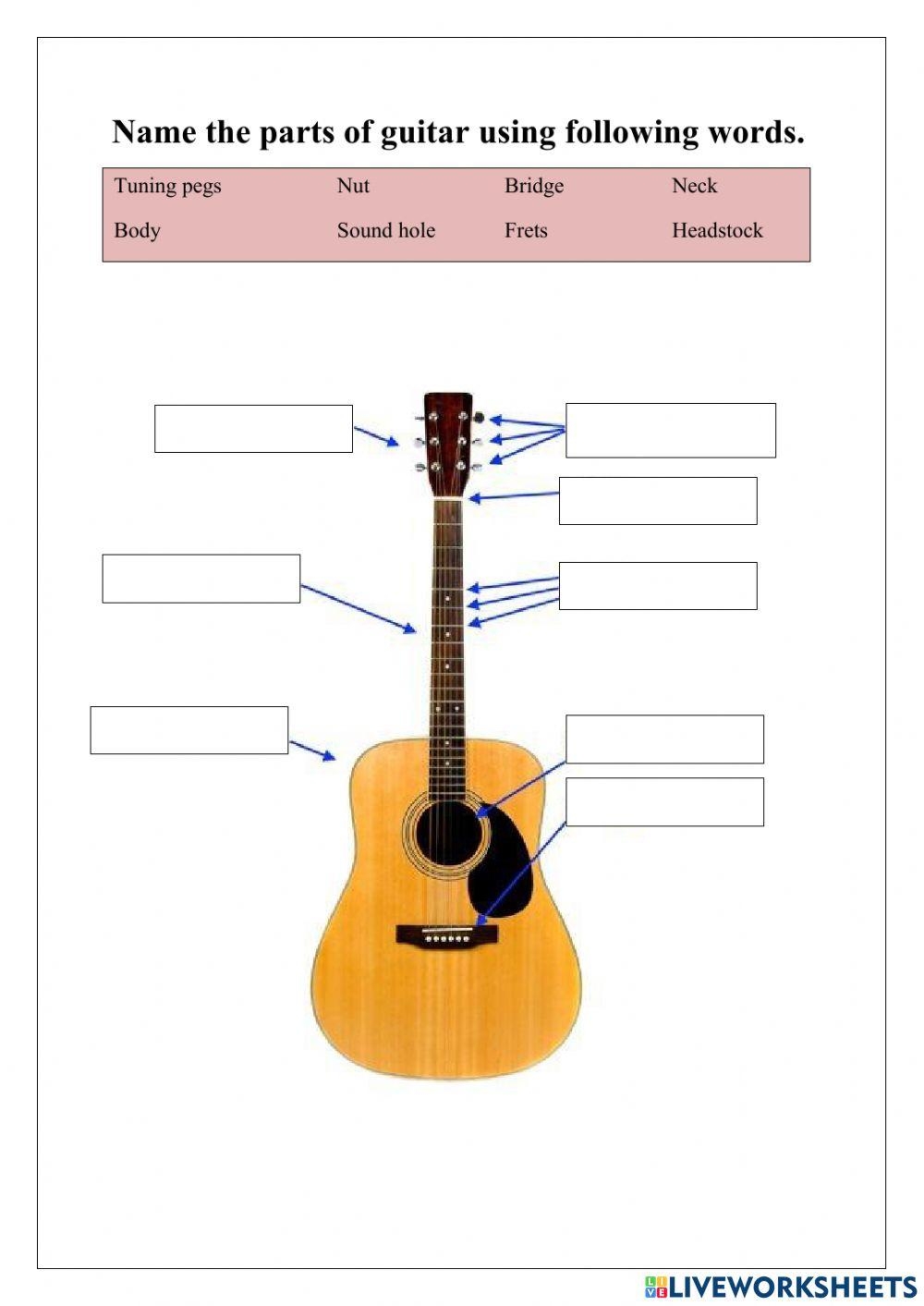 Guitar Worksheets Printable Guitar Worksheets Printable