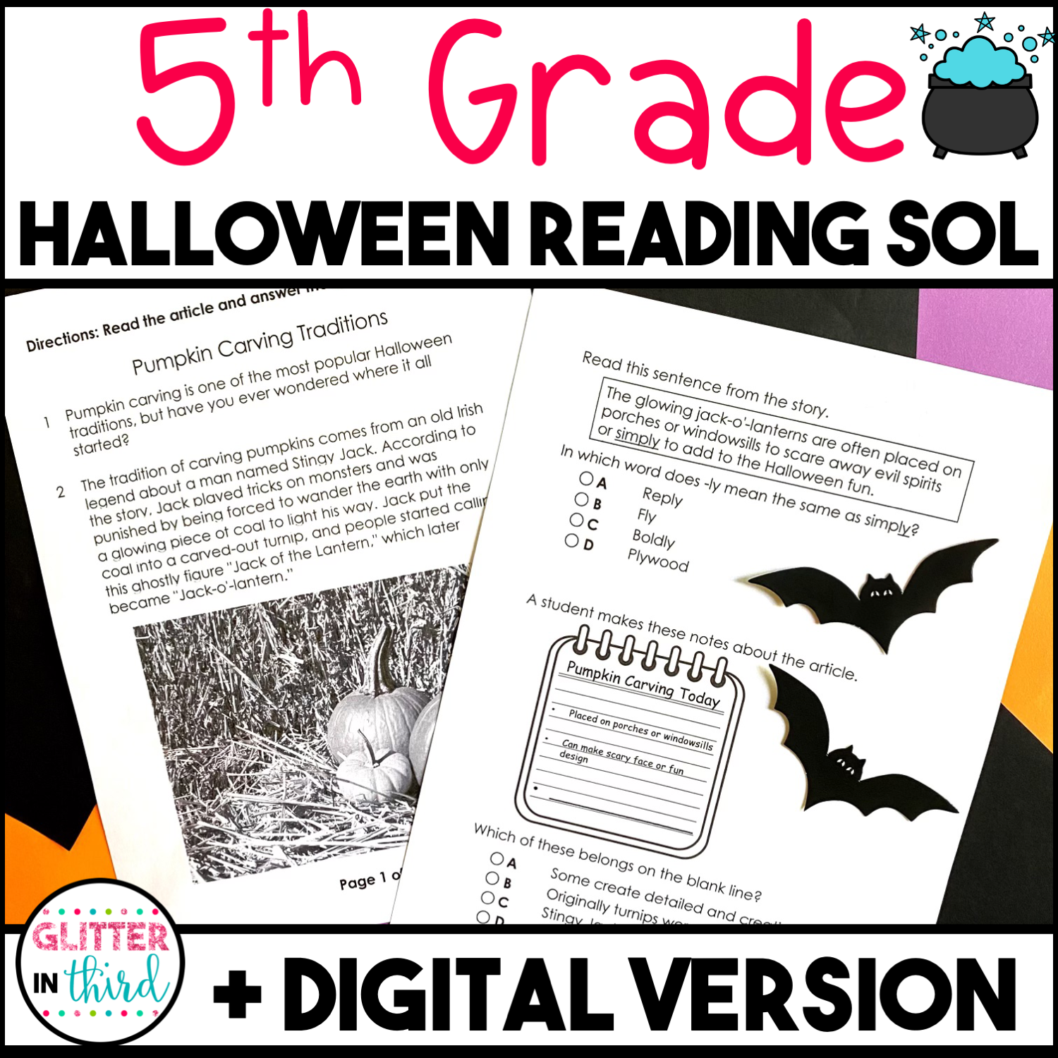 Halloween Printable Worksheets 5th Grade