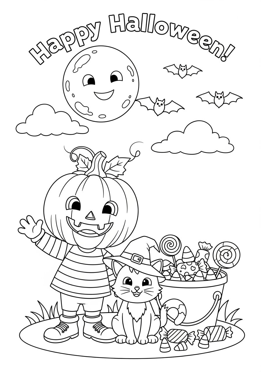 Halloween Coloring Page For 1st Graders Free Printable Halloween Coloring Page For 1st Graders Free Printable