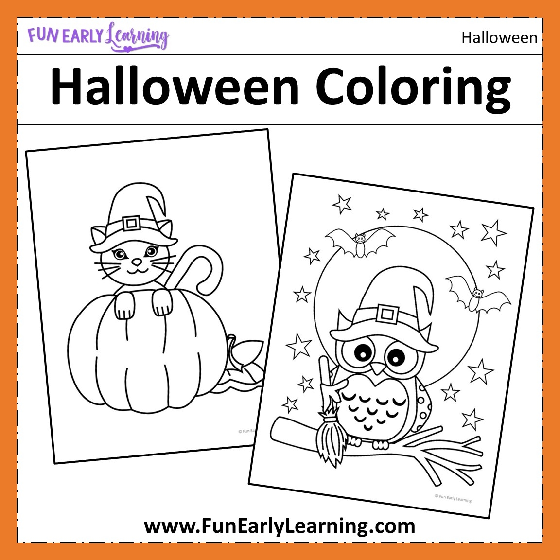Printable Preschool Halloween Coloring Sheets