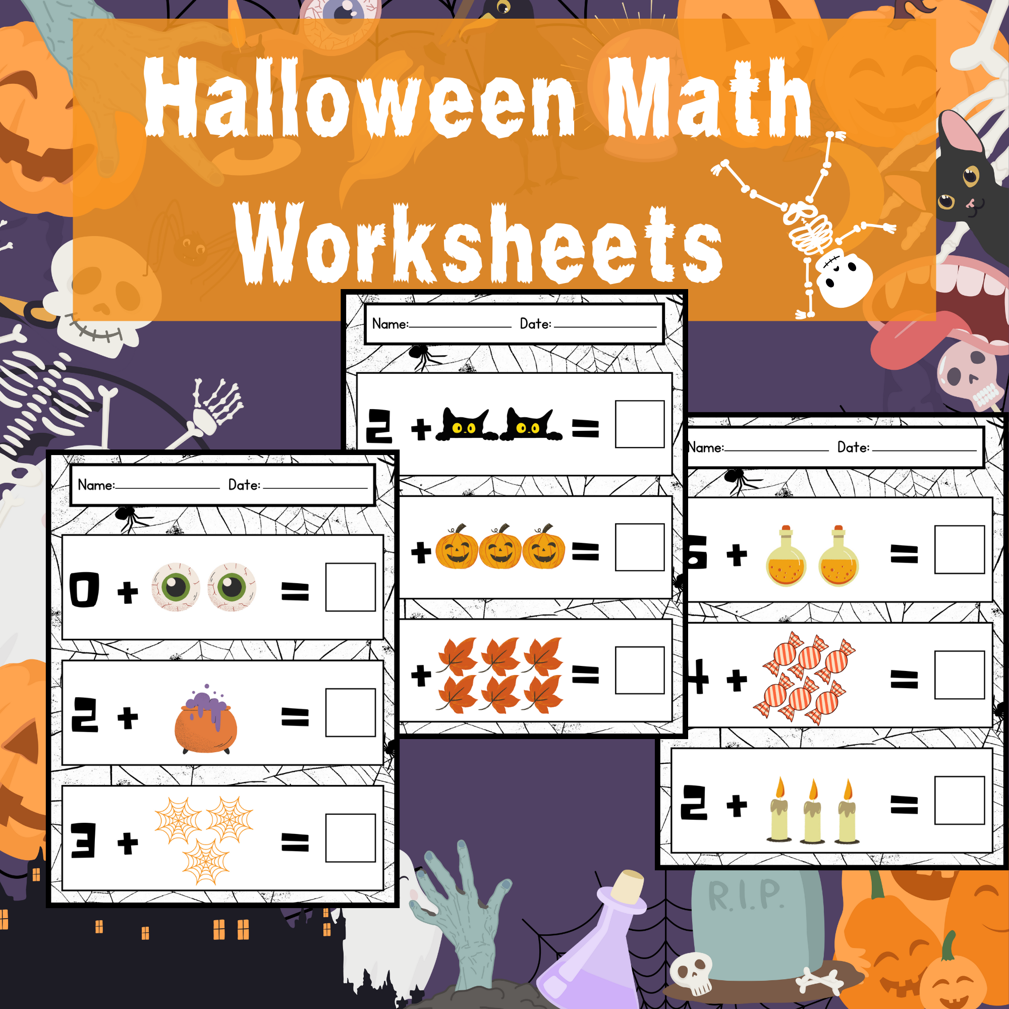 Halloween Math Worksheets For Kindergarten Halloween Activities October