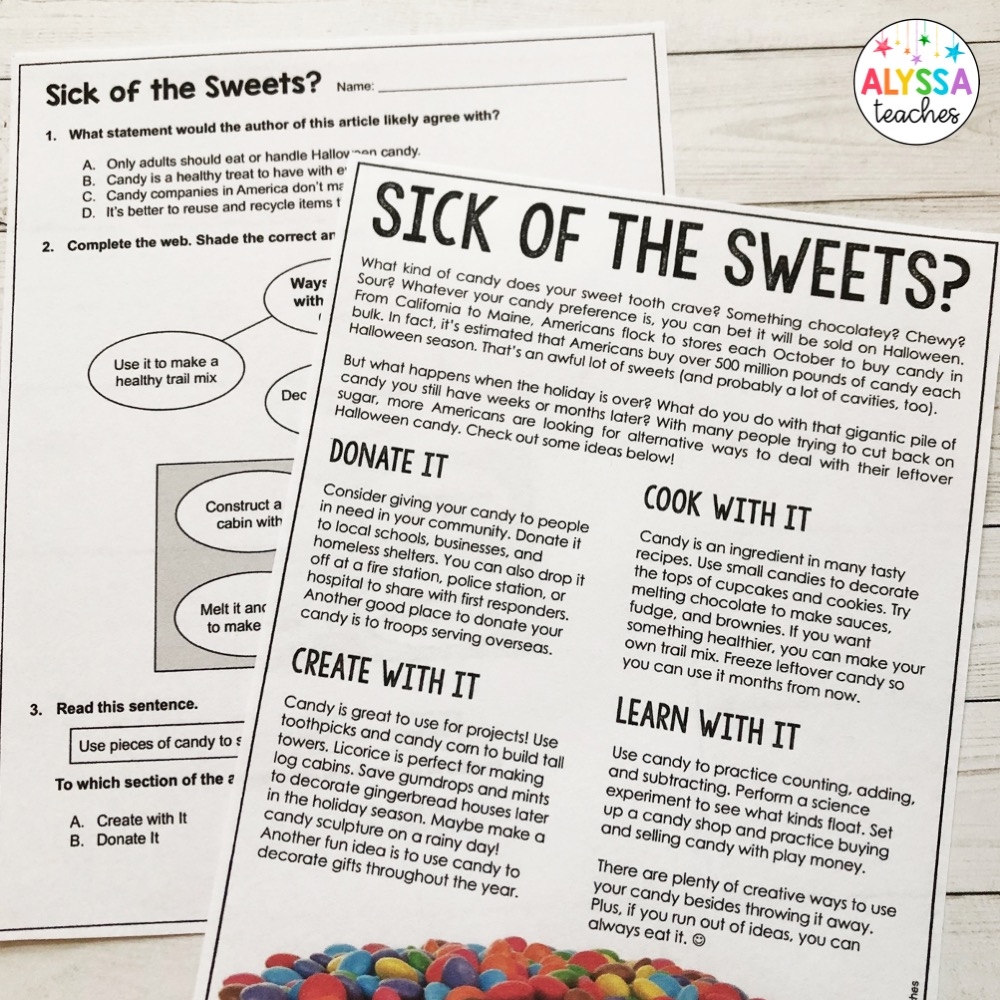 Halloween Reading Activities For 4th Grade Alyssa Teaches Halloween Reading Activities For 4th Grade Alyssa Teaches