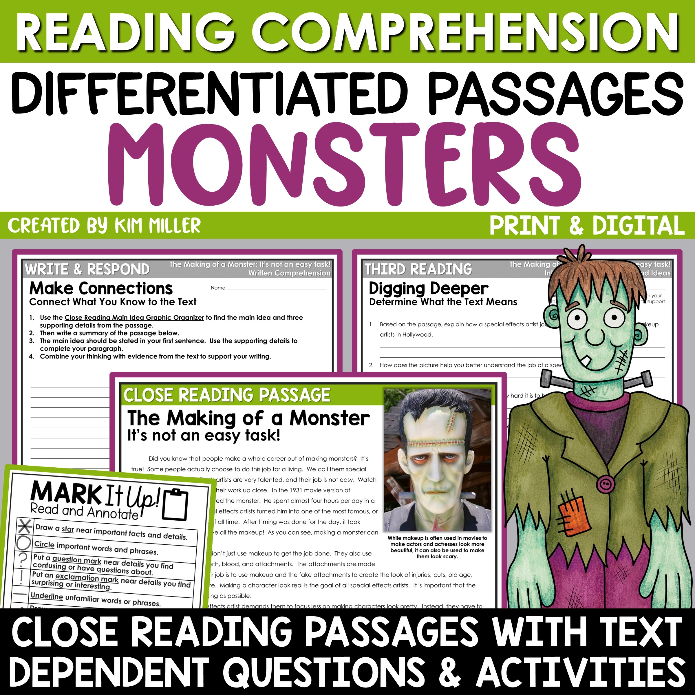 Halloween Reading Comprehension Passages Ghosts A Love Of Halloween Reading Comprehension Passages Ghosts A Love Of
