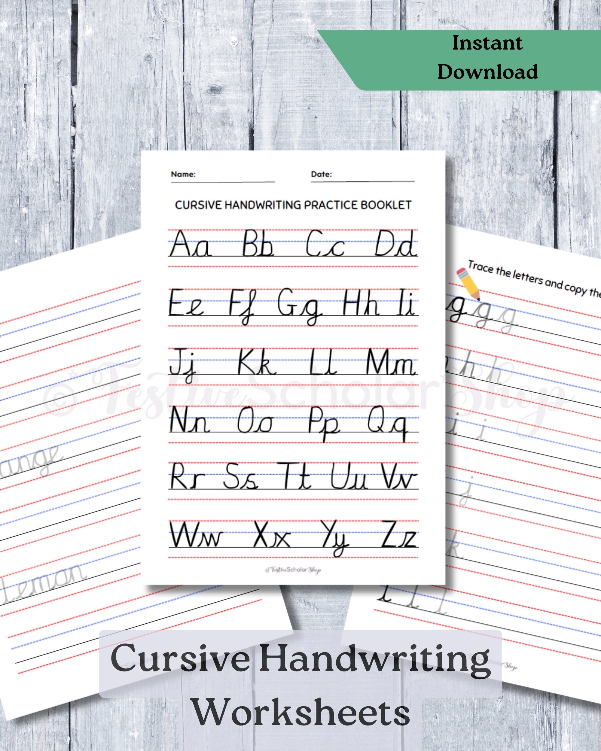 Handwriting Cursive Practice Sheets Letter And Name Tracing Occupational Therapy Pencil Control Home Busy Book Pages Writing Worksheets PDF Etsy