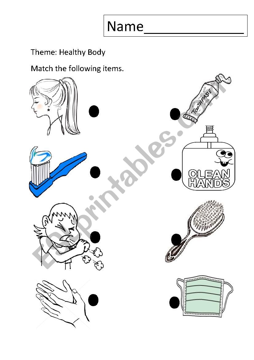 Healthy Body Printable Worksheets