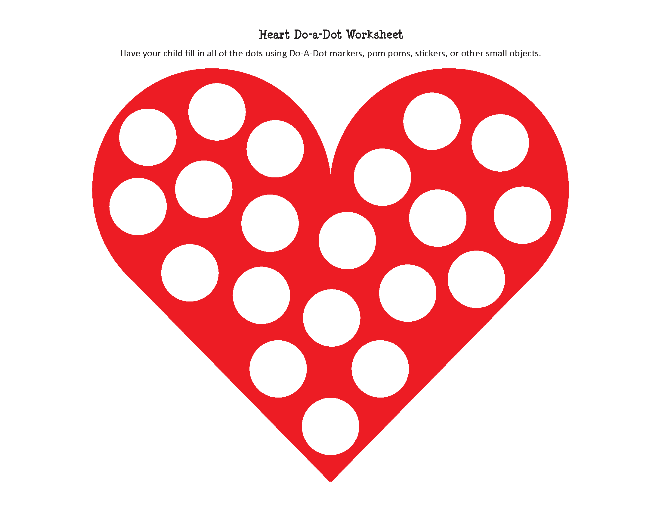 Heart Do a Dot Worksheet Gift Of Curiosity