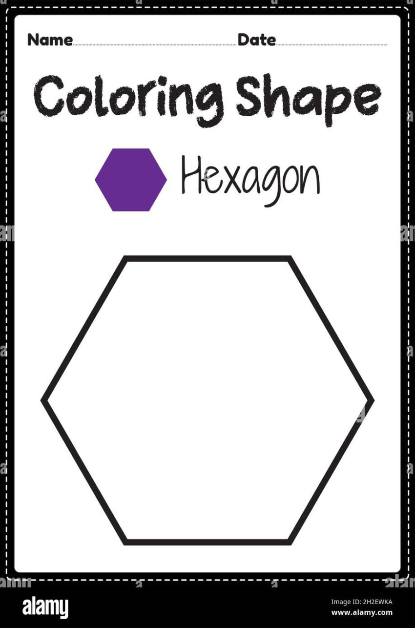 Hexagon Coloring Page For Preschool Kindergarten U0026 Montessori