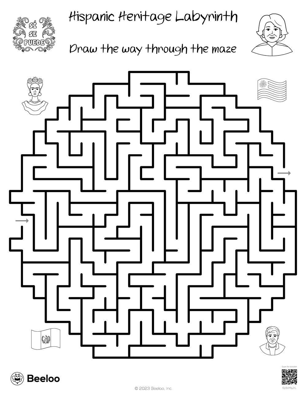 Hispanic Heritage themed Mazes Beeloo Printable Crafts And Activities For Kids Hispanic Heritage themed Mazes Beeloo Printable Crafts And Activities For Kids