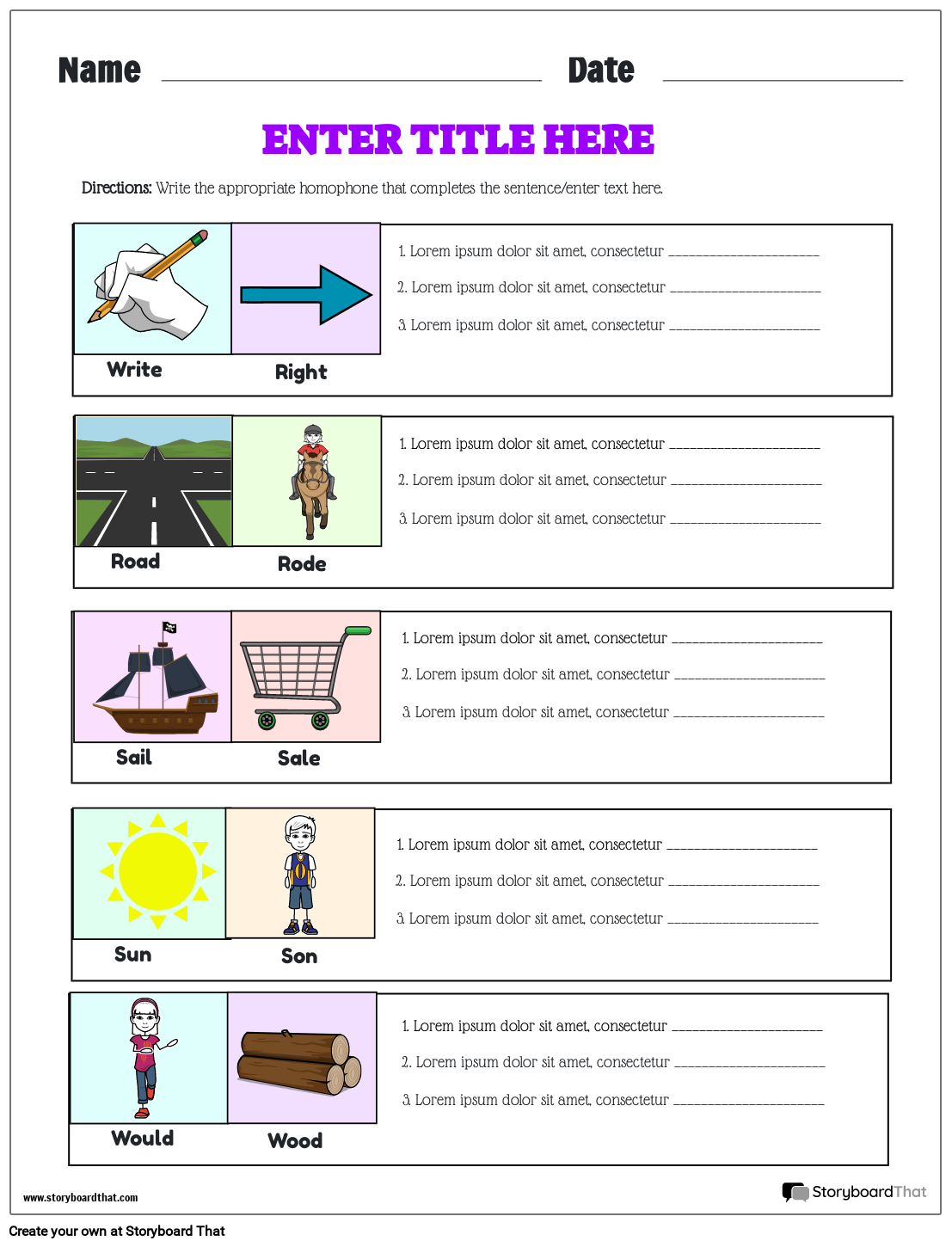 Homonyms Worksheets For 5th Grade Free