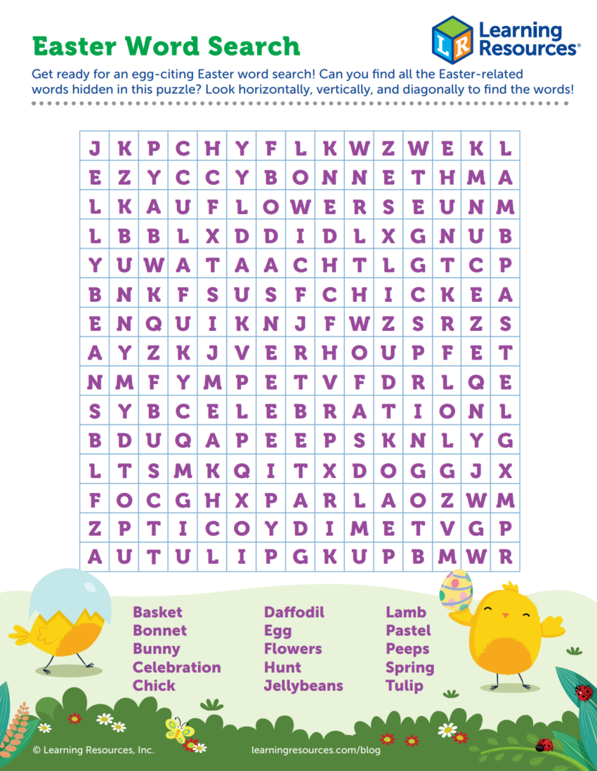 Hop Into Easter Fun With Printable Easter Word Search