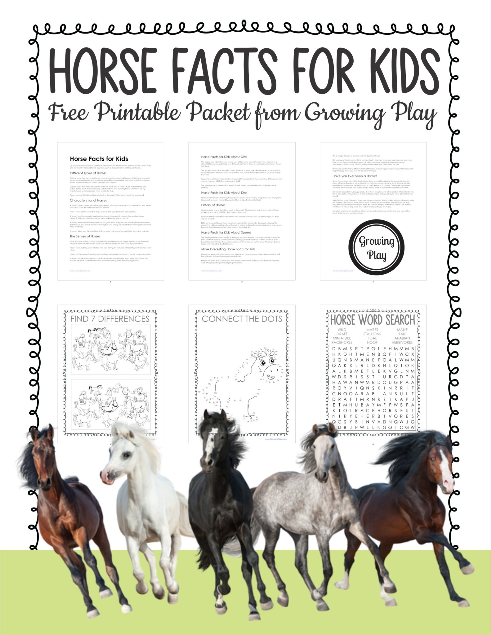 Horse Facts For Kids Growing Play Horse Facts For Kids Growing Play