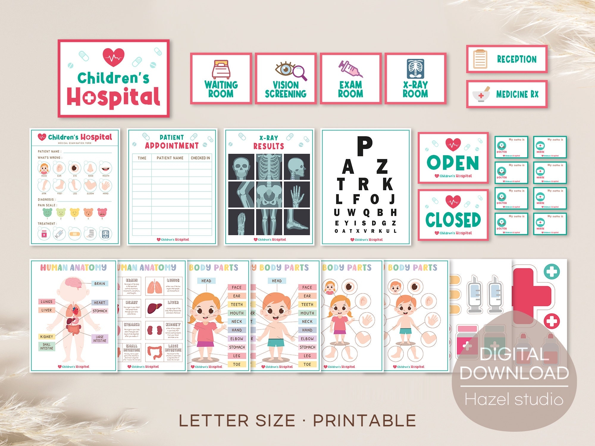 Hospital Worksheet Etsy UK