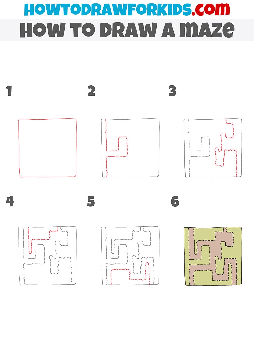 How To Draw A Maze Easy Drawing Tutorial For Kids How To Draw A Maze Easy Drawing Tutorial For Kids