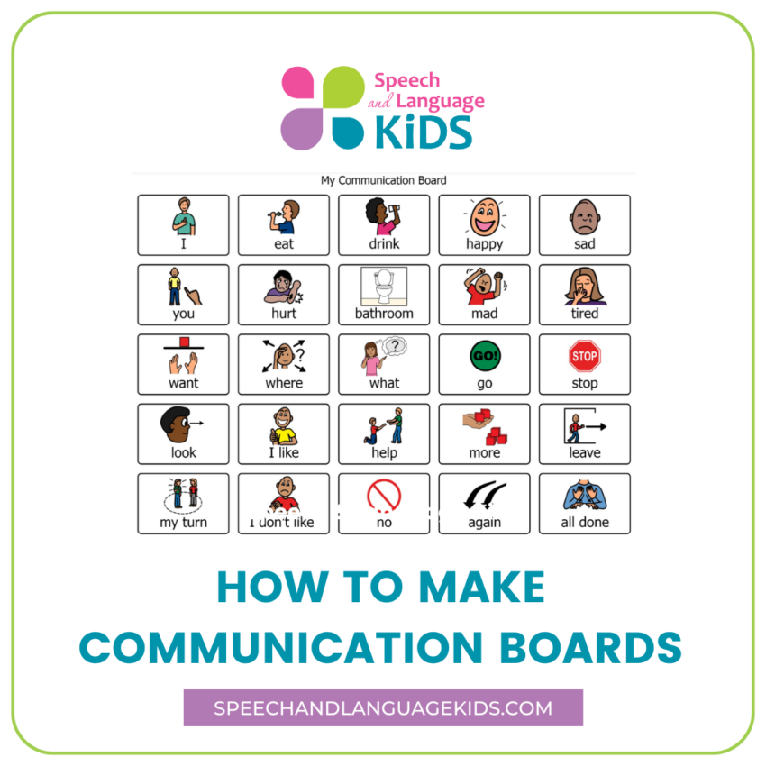 How To Make Communication Boards Speech And Language Kids