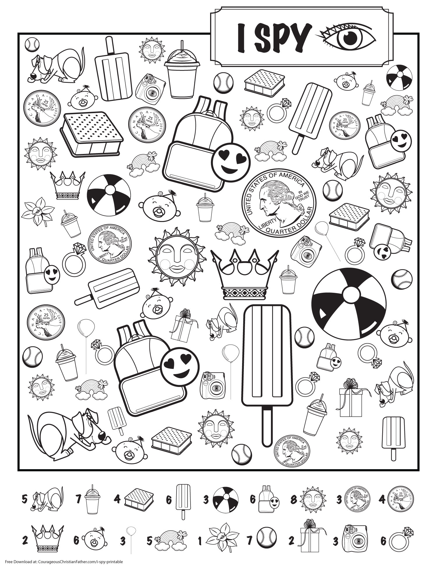 I Spy Printable Courageous Christian Father I Spy Printable Courageous Christian Father