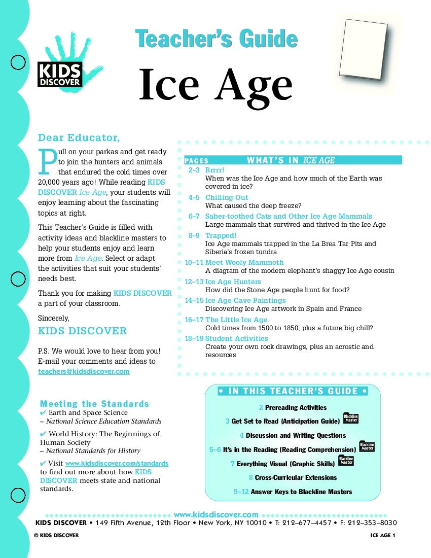 Ice Age Kids Discover Ice Age Kids Discover