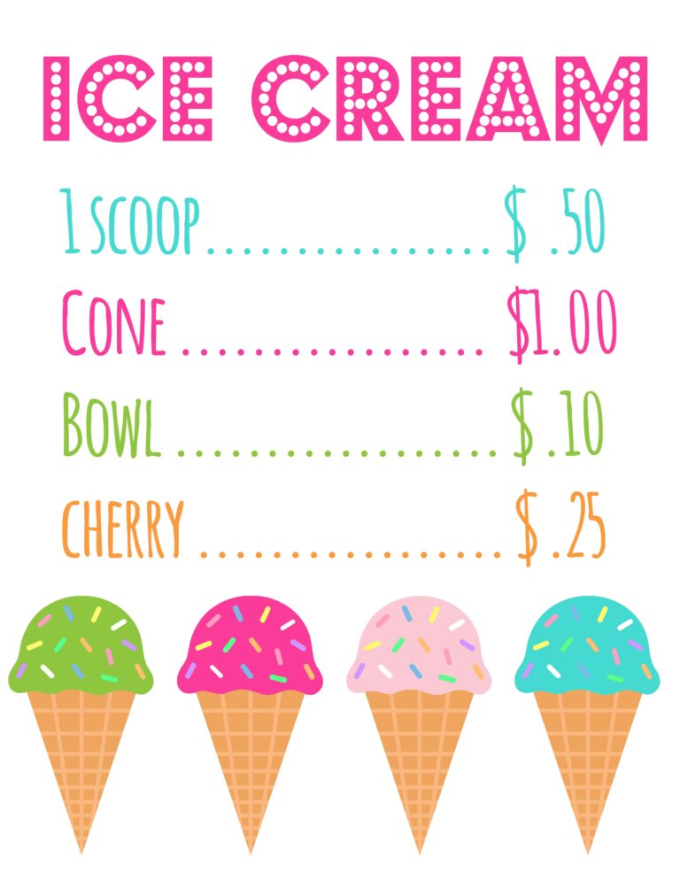 Ice Cream Shop For Kids The Crafting Chicks
